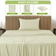 thumbnail image 6 of Lux Decor Collection Twin XL Rayon from Bamboo Blend Sheets Set- 3 Piece Luxury Deep Pocket Bed Sheets Set, Beige, 6 of 9