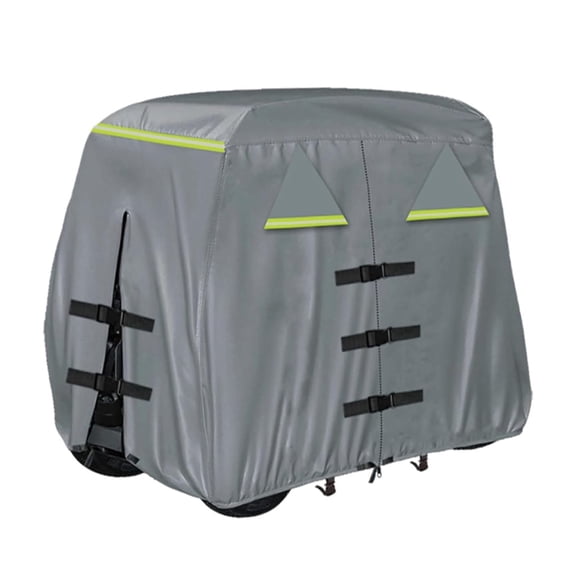 95inch Gray Waterproof Golf Cart Cover, 95" x 48"x 66", 420D Heavy Duty Marine Grade Fabric Oxford with PU Fit for 4 Passengers 2 Passengers Club Car/EZGO