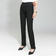 thumbnail image 5 of Prolriy Dress Pants Women, Women's Work Straight High Waist Chinos Button Down Straight Long Trousers Pants Pants Suit Pants Work Pants for Women Black XXXL, 5 of 5