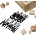 thumbnail image 1 of Juego de brocas para carpintería de 6 mm, 10 mm, 13 mm y 16 mm de primera calidad para crear tapones perfectos Cortadores de tapones de madera de acero de alta velocidad, 1 of 6