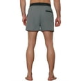 thumbnail image 3 of Unique Bargains Men's Summer Drawstring Waist Solid Color Swim Shorts 28 Gray, 3 of 5