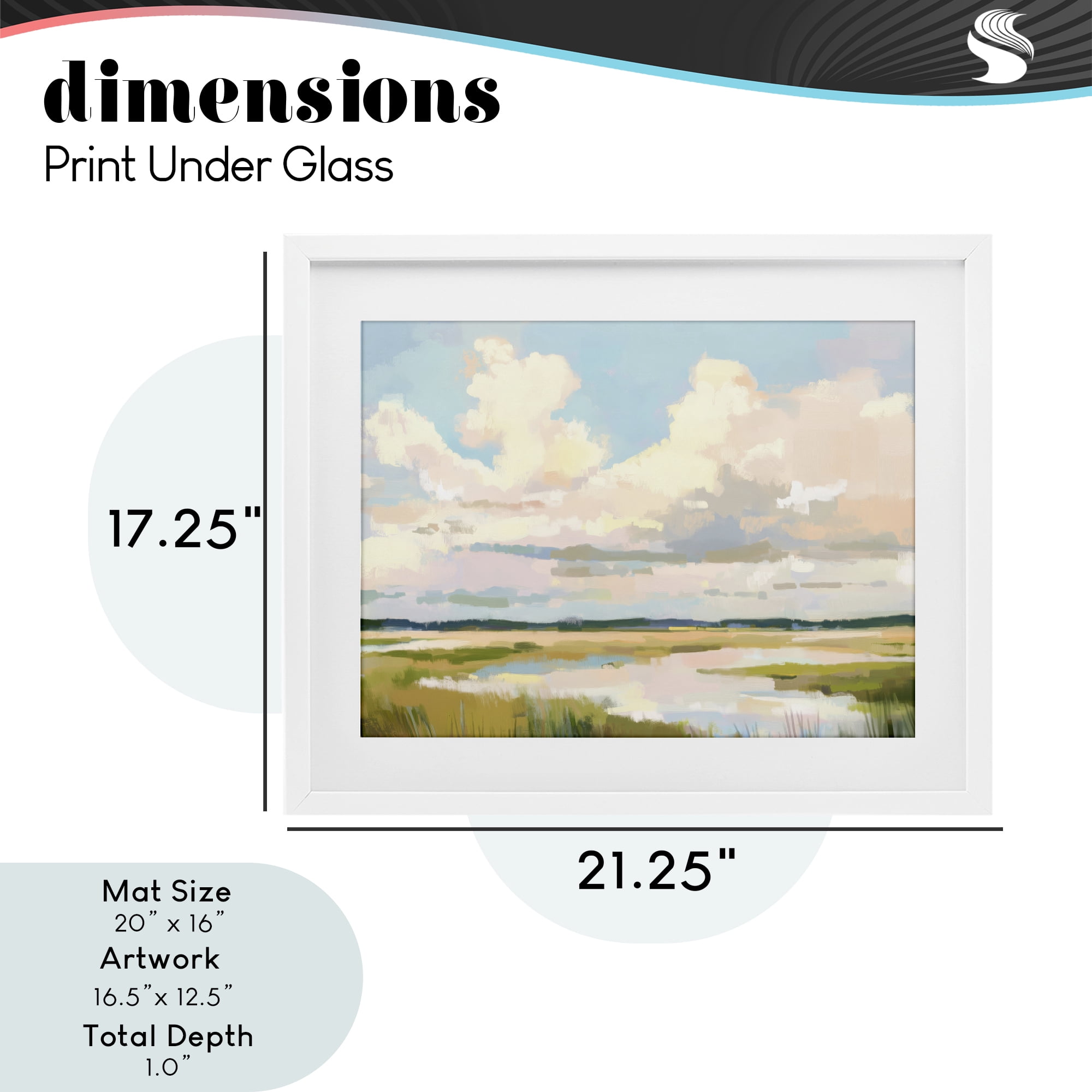 Stupell Industries Lowcountry Marsh at Dawn White Framed Print Under Glass, design by LSR Design Studio