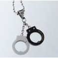 thumbnail image 2 of R.H. Jewelry Stainless Steel Pendant, Handcuff Pendants Necklace Black and White Two Ton Color, 2 of 5