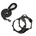 thumbnail image 5 of Negro - Arnés antitirones para perros medianos y grandes, tejido Oxford reflectante ajustable para un fácil control, incluye una correa resistente de regalo (talla L para perros grandes de 18 a 30 cm), 5 of 5