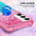 thumbnail image 4 of Slim Fit Phone Case for Samsung Galaxy S23 FE, Bling Shiny Quicksand Effect TPU Bumper Case with Four Corners Heavy Anti-Fall Protection Case for Galaxy S23 FE,Pink Blue, 4 of 14