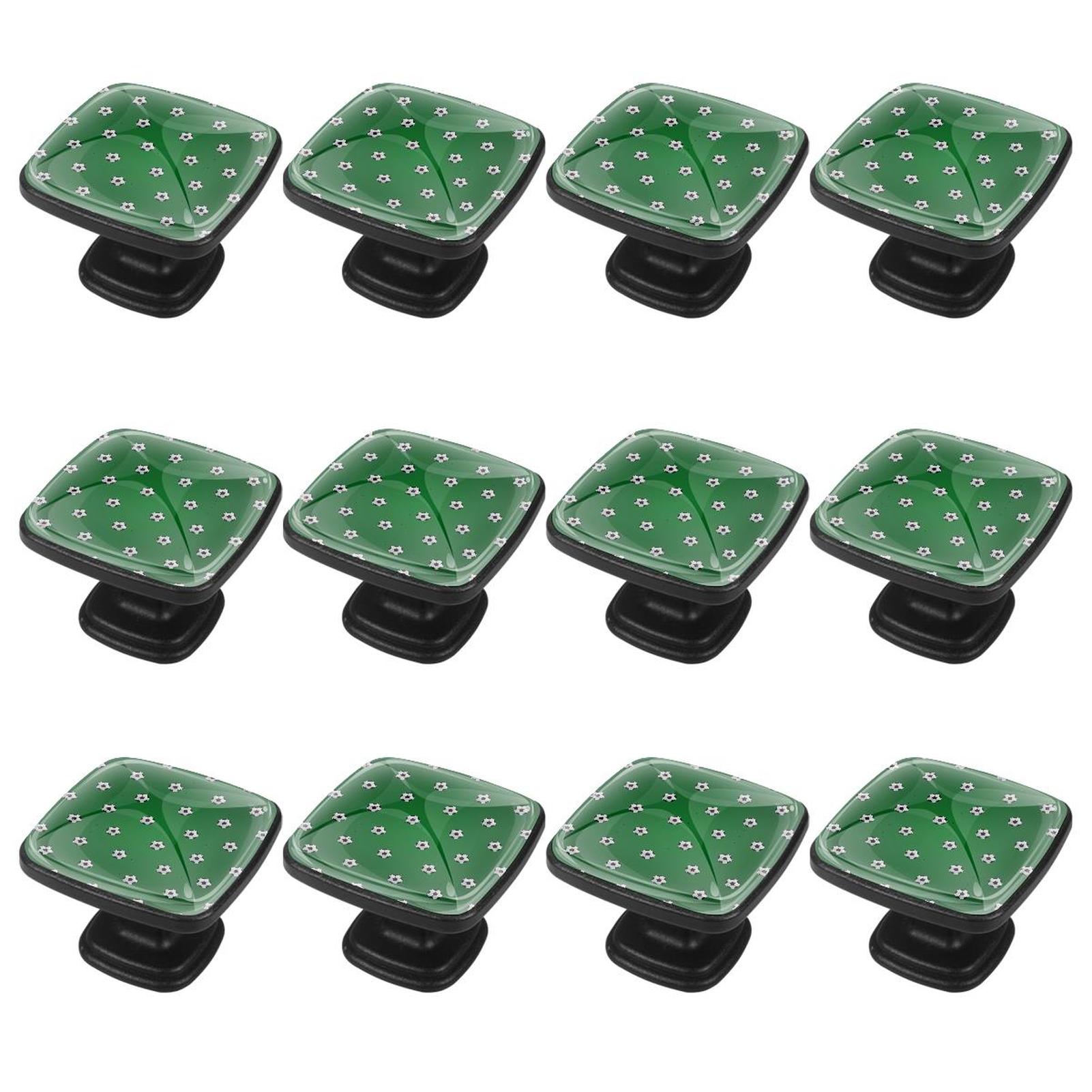 Ownta 30mm Football Soccer Balls Pattern Green Door Knobs for