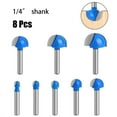 1/4 Shank Ball Nose Router Bits End Mill Round Cove Box Solid CNC