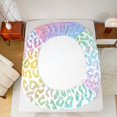 thumbnail image 5 of Homewish Cheetah Print Full Size Sheets 4-Piece for Kids Children Teens,Dreamy Princess Breathable Bed Sheets,Gradient Bling Glitter Lightweight Sheet Sets,Breathable Home Decor, 5 of 7