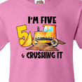 thumbnail image 4 of Inktastic I'm 5 and Crushing It Construction 5th Birthday Youth T-Shirt, 4 of 5