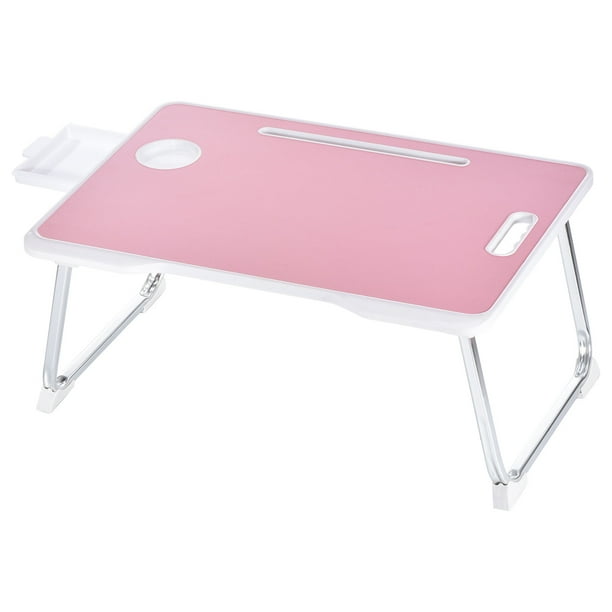 Unique Bargains Foldable Laptop Bed Desk Table with Notebook Stand