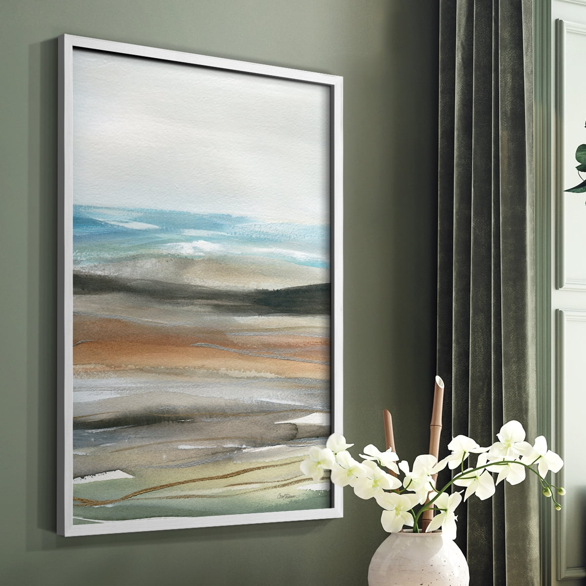 Nature's Many Layers I in White Solid Wood 8 x 10 Framed Print