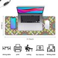 thumbnail image 5 of Pretty Mandala Mouse Mat: Cute Design, Non-Slip Rubber Base, Stitched Edge, Waterproof - Beautify Your Office Space, Small Size 31.5x11.8 Inch, 5 of 7