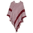 thumbnail image 3 of Pull Tricoté Boho Automne et Hiver pour Femmes, Châle à Capuche, Cape à Franges, 3 of 4
