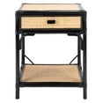 thumbnail image 5 of SAFAVIEH Roya Rustic 1 Drawer 1 Shelf Nightstand, Black/Natural, 5 of 14