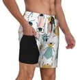 thumbnail image 2 of Cauagu Maillot de Bain Homme Imprimé Insectes Colorés Séchage Rapide avec Doublure de Compression-Moyen, 2 of 6