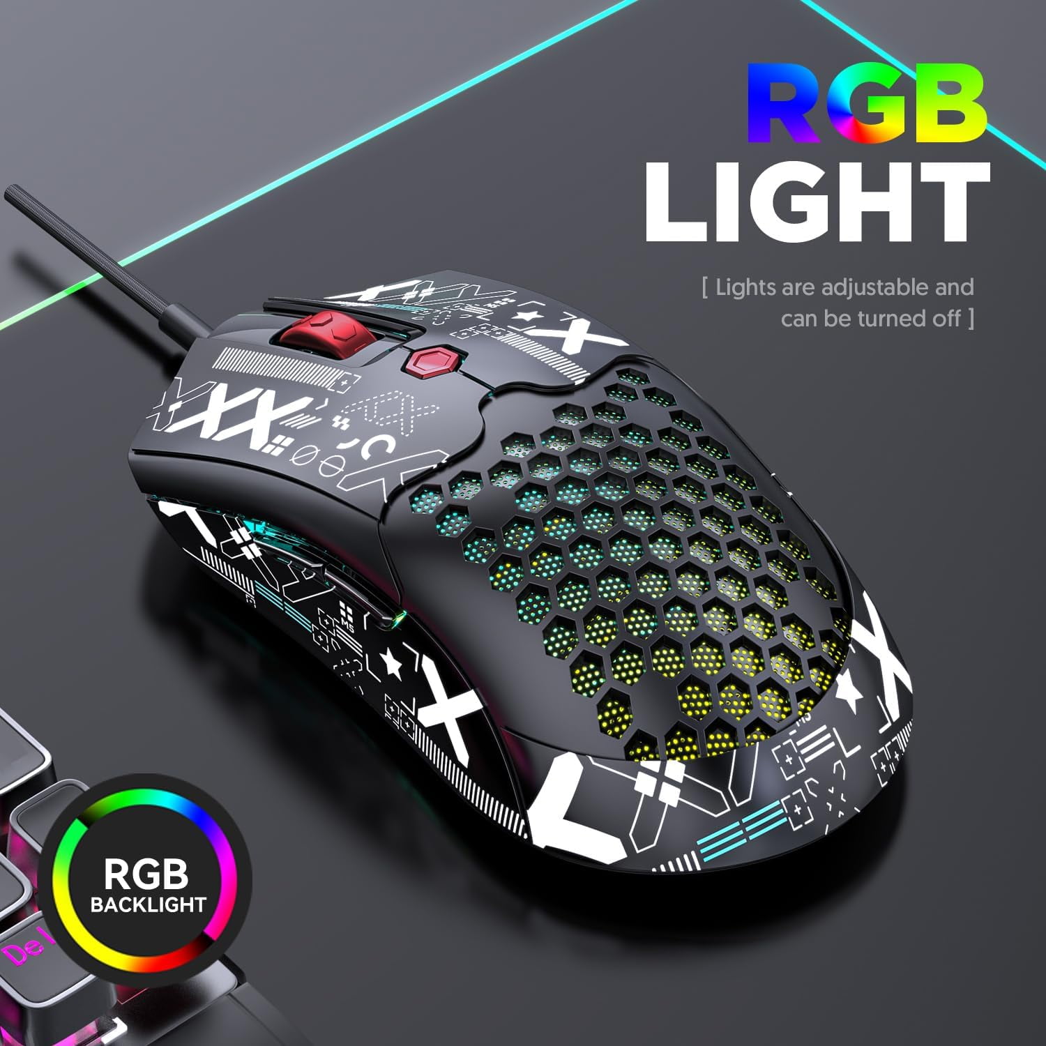 ZIYOULANG M5 Pro Ultralight Wired Gaming Mouse, Lightweight ZIYOULANG M5 Pro Ultralight Wired Gaming Mouse, Lightweight