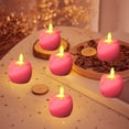 thumbnail image 4 of Luoshdecor Flameless Apple Tea Lights, 6Pcs Battery Operated LED Tealight Candles for Halloween Christmas Party Wedding Decorations 2 in, 4 of 6