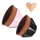 thumbnail image 1 of Paquete de 2 brochas de maquillaje Flawless Foundation, brocha hexagonal Kabuki, brocha de maquillaje con forma de pétalo (negro y rosa), 1 of 5