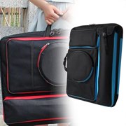 Dualoai A4 Art Case, Artist Backpack, Large Tote Carrier Sketch Board Carrying Black Blue