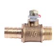 thumbnail image 5 of 10mm x 1/4" PT Male Thread Full Port Lever Handle Hose Barb Brass Ball Valve, 5 of 5