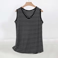 thumbnail image 4 of Jalioing Striped Tank Tops Womens Casual Comfy V Neck Sleeveless Summer Shirts Fashion Loose Plus Size Basic Blouses, 4 of 5