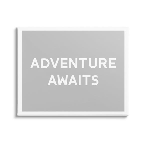 Stupell Industries Adventure Awaits Inspirational Inspirational Painting Gallery Wrapped Canvas Print Wall Art