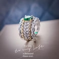 thumbnail image 5 of Round promise ring with emerald cut birthstone for women, 5 of 5