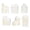 6pcs, variant on Ceramic LED Small House Night Light for Holiday & Halloween Party Decor