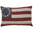thumbnail image 3 of VHC Brands My Country Flag Pillow 14x22, Cotton Pillow with Polyester Pillow Fill, Decorative Throw Pillow, My Country Collection, Rectangle 14x22, Patriotic Red, 3 of 3