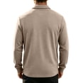 thumbnail image 6 of LYSMORA Men's Lapel Collar Full Zip Waffle Knit Shirt Jacket Long Sleeve Utility Outerwear with Chest Flap Pockets, 6 of 8