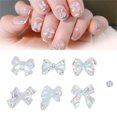 thumbnail image 1 of Encantos de Arte de Unas, Formas de Bowknot Accesorios de Corte Suave de Corte Suave Cristal Falso de Unas para Adornos de Manicura para Mujeres, 1 of 7