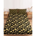 thumbnail image 2 of Queen Size Fitted Sheet Set - Banana Luxury 3 Piece Bedding Sets 16" Deep Pocket Fitted Sheet with 2 Pillowcases, Funny Yellow Fruits Classic Tropical Brushed Microfiber Hotel Luxury Bed Sheets, 2 of 9