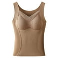 thumbnail image 2 of Mepaouo Sleeveless Thermal Tank Top for Women Sweetheart Neck Fleece Camisole Warm Base Layer(Coffee,2XL), 2 of 7