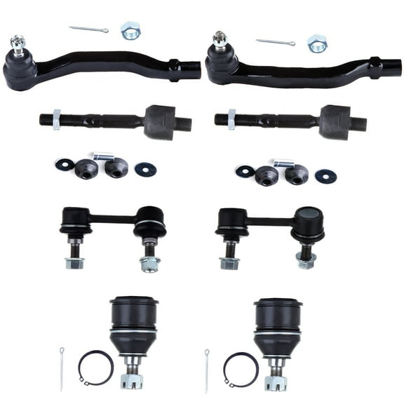 AUTOMUTO Replacement Parts - Front And Rear Position - Inner And Outer Tie Rods Sway Bar End Link Upper Shock Mount Bushing Lower Ball Joint Fit For Acura CL For Acura TL For Honda For Accord