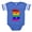 Royal Blue, variant on CafePress - Rainbow Letter B - Cute Infant Baby Football Bodysuit