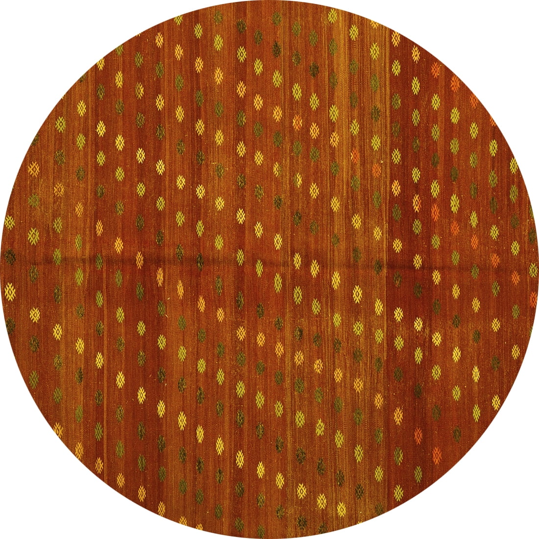 Ahgly Company Indoor Round Southwestern Yellow Country Area Rugs, 8 ...