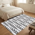 thumbnail image 4 of Area Rugs 4'x6'. Black Leaves Carpet Runner Indoor Outdoor Rugs Home Decor Aesthetic, Modern Abstract Botanical Leaf Motifs Non Slip Mats Washable Accent Rug for Living Room Bedroom, 4 of 7