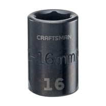 Craftsman Sockets, 1/2" Drive 16mm Metric Impact S CMMT15864