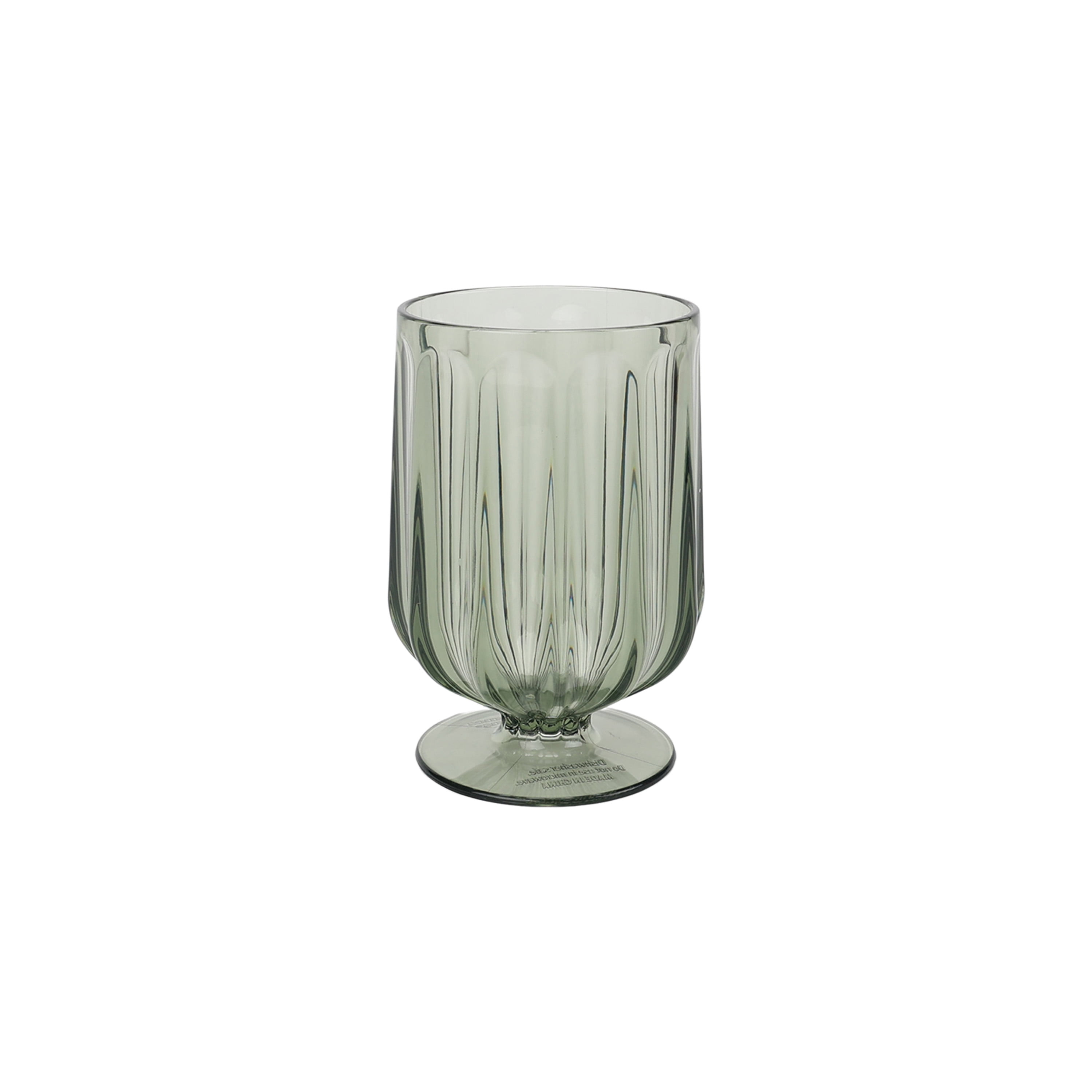 Better Homes & Gardens 4-Piece 15-Ounce Tritan Plastic Wine Goblet Set, Green