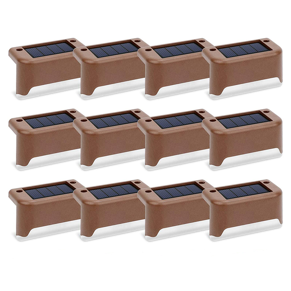 VIVEFOX Solar Deck Lights, 8 Pack Fence Post Solar Lights for Patio