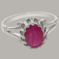 thumbnail image 4 of LBG British Made Stunning 925 Sterling Silver Natural Ruby Womens Anniversary Ring - 33 size options - Size 8.5, 4 of 6