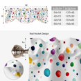 thumbnail image 6 of Colorful Polka Dot Tie Up Valance Curtains for Windows, Kitchen Curtains Window Treatments, Rainbow Color Polka Dots Abstract Short Window Shades Valances for Bedroom Bathroom Cafe 42"x18", 6 of 8