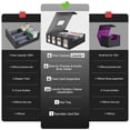 thumbnail image 4 of 3200+ Trading Card Storage Box with Commander Display, 4-Row TCG Card Box with Portable Handle, Compatible for TCG/MTG/Magic Cards, 30 Colorful Divider, 8 Supporters, US Design Patent, 4 of 8