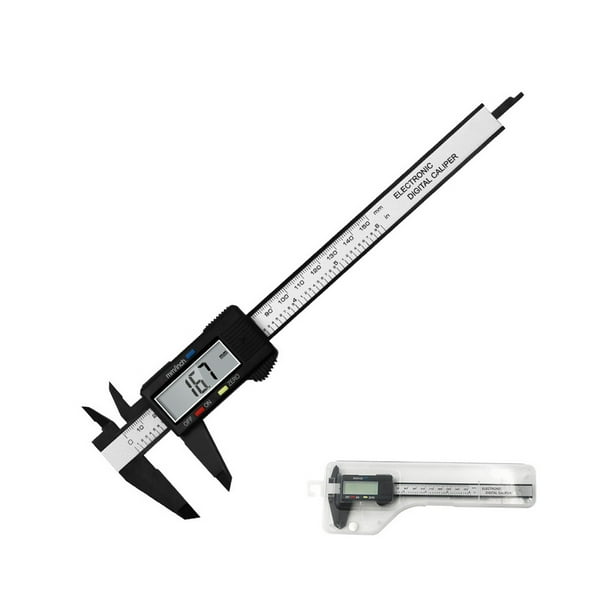 Pantalla digital Vernier Caliper LCD 0.01 mm / 0.001 pulgadas Micrómetro Calibre Regla Longitud Profundidad Acero inoxidable Portátil Tipo de mano 5 Speravity TO001041-05