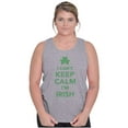 thumbnail image 4 of Funny St Pattys Keep Calm I'm Irish Plus Size Graphic Tank Top Brisco Brands 2X, 4 of 5