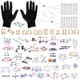thumbnail image 1 of BodyJ4You 156PC Body Piercing Kit 14G 16G Rose Goldtone Belly Ring Tongue Tragus RANDOM Mix Jewelry, 1 of 6