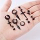 thumbnail image 2 of 10 pares de pendientes de acero inoxidable decorativos para hombre., 2 of 5