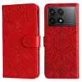 thumbnail image 1 of Funda tipo cartera GANGXUN para Xiaomi Poco F6 Pro , diseño girasol, cuero PU, soporte, cierre magnético, tarjetero, 1 of 5