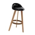 thumbnail image 4 of Taburete de bar Macarena Taburete alto antideslizante sin brazos Cuero PU negro, 4 of 8