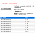 thumbnail image 2 of Fuel Tank - Compatible with 1982 - 1986 Chevy C20 1983 1984 1985, 2 of 2